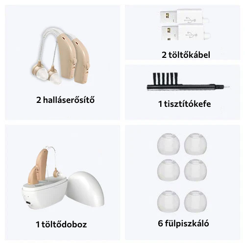 BTE újratölthető PureSound hangerősítő (1 pár)