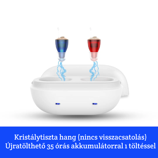 Újratölthető CIC hallókészülékek (1 pár)