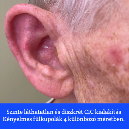 Újratölthető CIC hallókészülékek (1 pár)